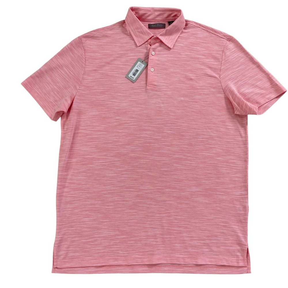 NWT Daniel Cremieux Signature Mens Collar Polo Short Sleeves Pink Soft Melon